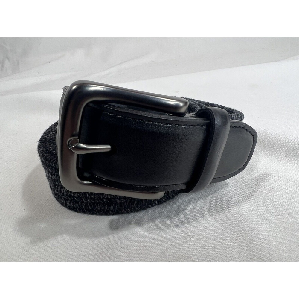 Columbia Belt Mens 44‎ Black Leather Canvas Outdoor Tactical Casual
